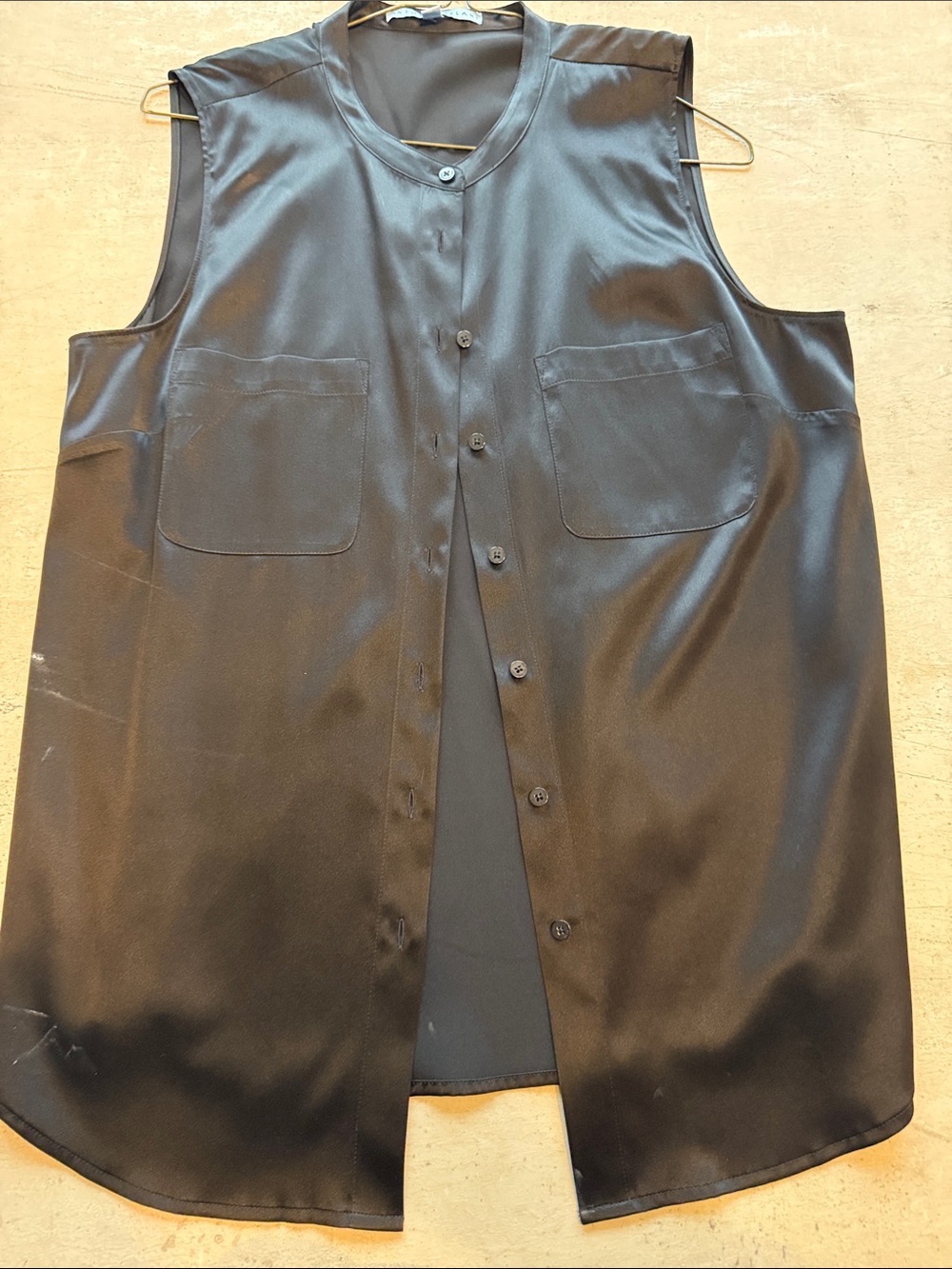 ANTONIO MELANI Black Sleeveless Button-Front Vest